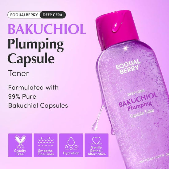 Eqqualberry Bakuchiol Plumping Capsule Toner 150ml تونر كبسولات إيكوالبيري باكوشيول لتكبير حجم الثدي - Princess Cosmetics Qatar