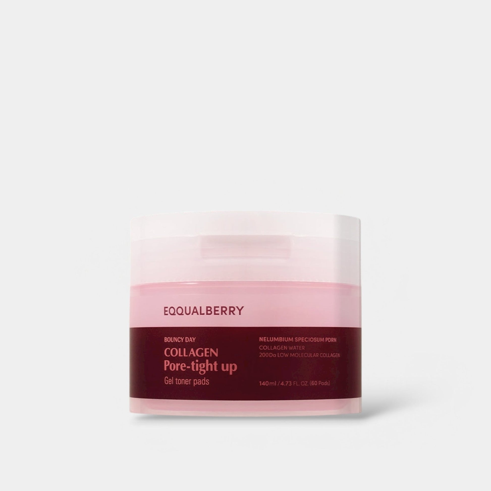 Eqqualberry Collagen Pore - Tight Up Gel Toner Pads (60 Pads) وسادات تونر جل الكولاجين لشد المسام من إيكوالبيري - Princess Cosmetics Qatar