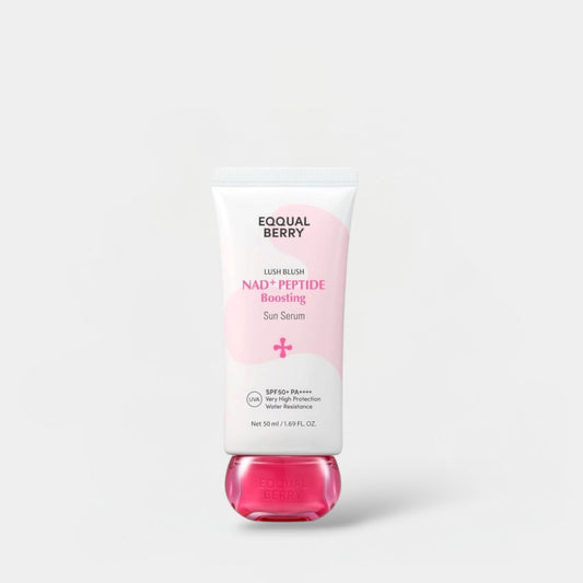 EQQUALBERRY NAD + Peptide Boosting Sun Serum 50ml إيكوال بيري سيروم الوقاية من الشمس المعزز بـ +NAD والببتيدات - Princess Cosmetics Qatar
