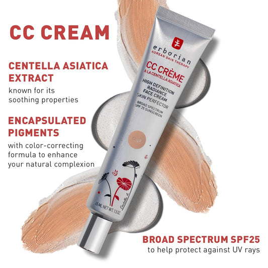 Erborian CC Cream Asian Centella SPF25 45ml كريم أربوريان CC الآسيوي كينتيللا SPF25 - Princess Cosmetics Qatar