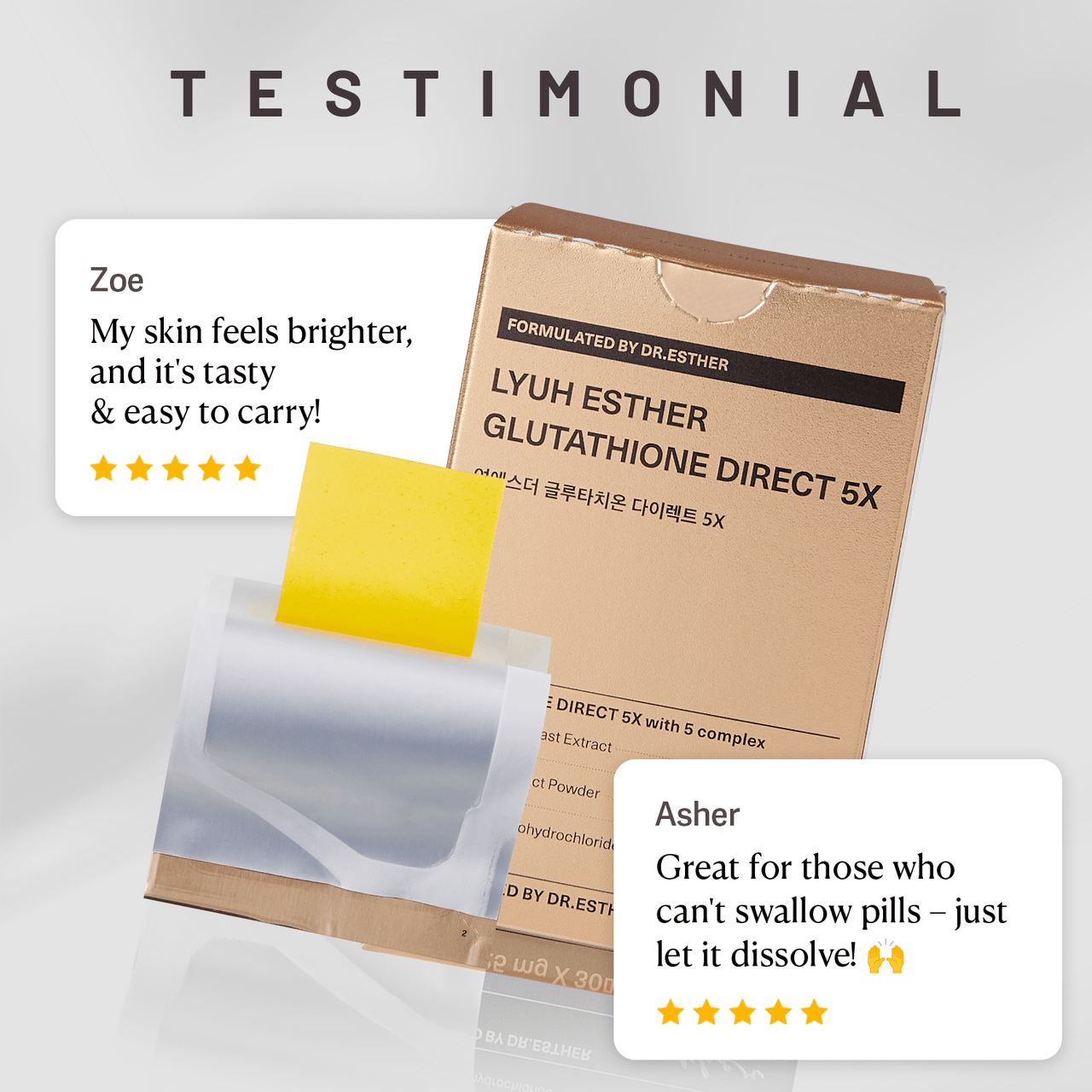 Esther Formula Glutathione Direct 5x (30ea) تركيبة استير جلوتاثيون دايركت 5x - Princess Cosmetics Qatar