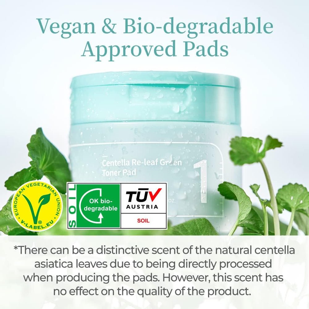 (EXPIRY: 04 - 09/2026) Numbuzin No.1 Centella Re - leaf Green Toner Pad (70 Pads) وسادة تونر خضراء قابلة لإعادة الأوراق من نومبوزين رقم 1 - Princess Cosmetics Qatar