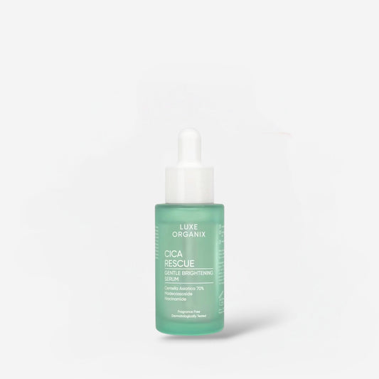 (EXPIRY: 04/2027) Luxe Organix Cica Rescue Gentle Brightening Serum 30ml لوكس أورجانيكس سيكا ريسكيو سيروم لطيف لتفتيح البشرة - Princess Cosmetics Qatar