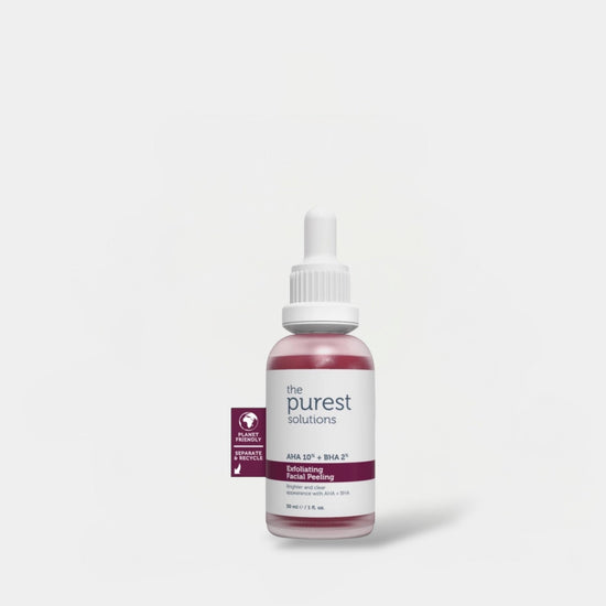 (EXPIRY: 09/2026) The Purest Solution AHA 10% + BHA 2% Exfoliating Facial Peeling Solution 30ml محلول تقشير الوجه الأكثر نقاءً، يحتوي على 10% من أحماض ألفا هيدروكسي و2% من أحماض بيتا هيدروكسي - Princess Cosmetics Qatar
