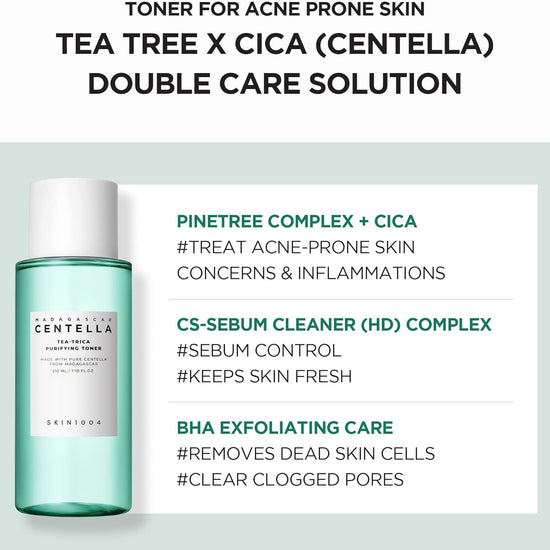 (EXPIRY: 12/2026) SKIN1004 Madagascar Centella Tea - Trica Purifying Toner 210ml. SKIN1004 مدغشقر كينتيلا شاي تريكا تونر منقي - Princess Cosmetics Qatar