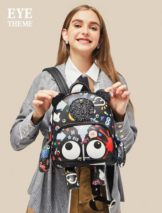 Eye - Themed Backpack. حقيبة ظهر تحت عنوان العين - Princess Cosmetics Qatar