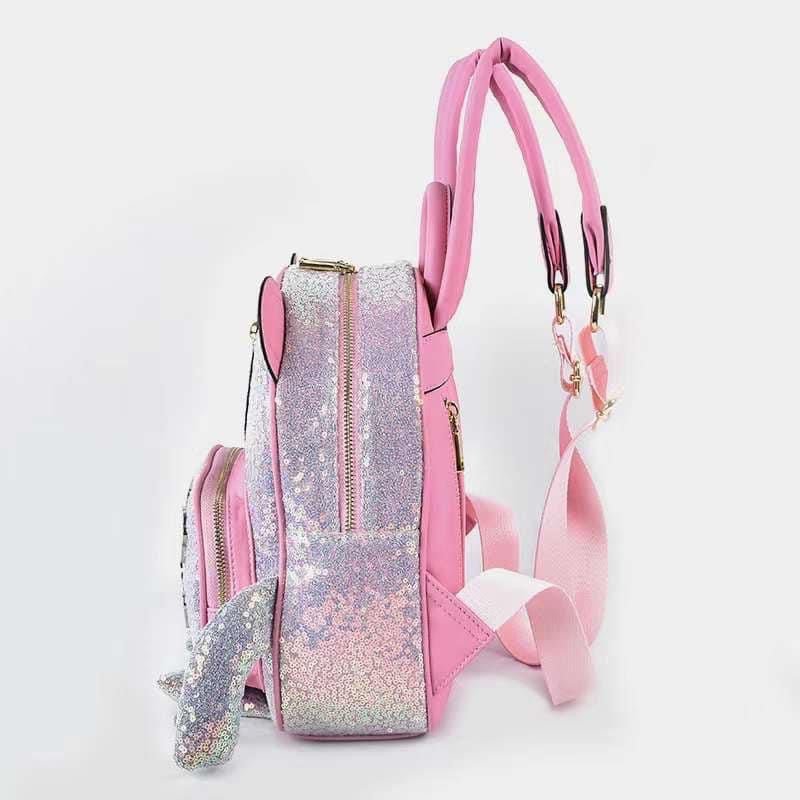 Eye - Themed Pink Bunny Backpack. حقيبة ظهر على شكل أرنب وردي على شكل عين - Princess Cosmetics Qatar