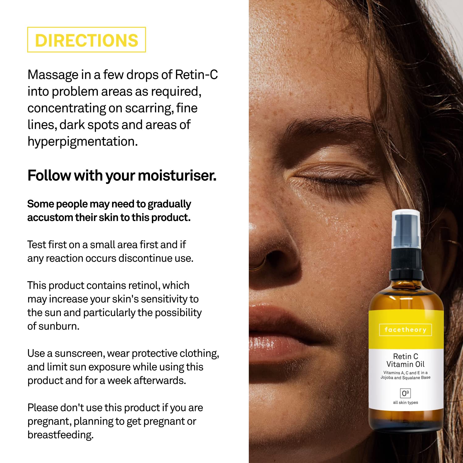 Facetheory Retin - C Vitamin Scar Treatment Oil O9 100ml. Facetheory ريتين - سي فيتامين ندبة علاج النفط - Princess Cosmetics Qatar