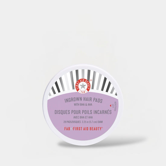 First Aid Beauty Ingrown Hair Pads with BHA & AHA (28 Pads) وسادات فيرست إيد بيوتي لإزالة الشعر تحت الجلد بحمضيّ BHA وAHA - Princess Cosmetics Qatar