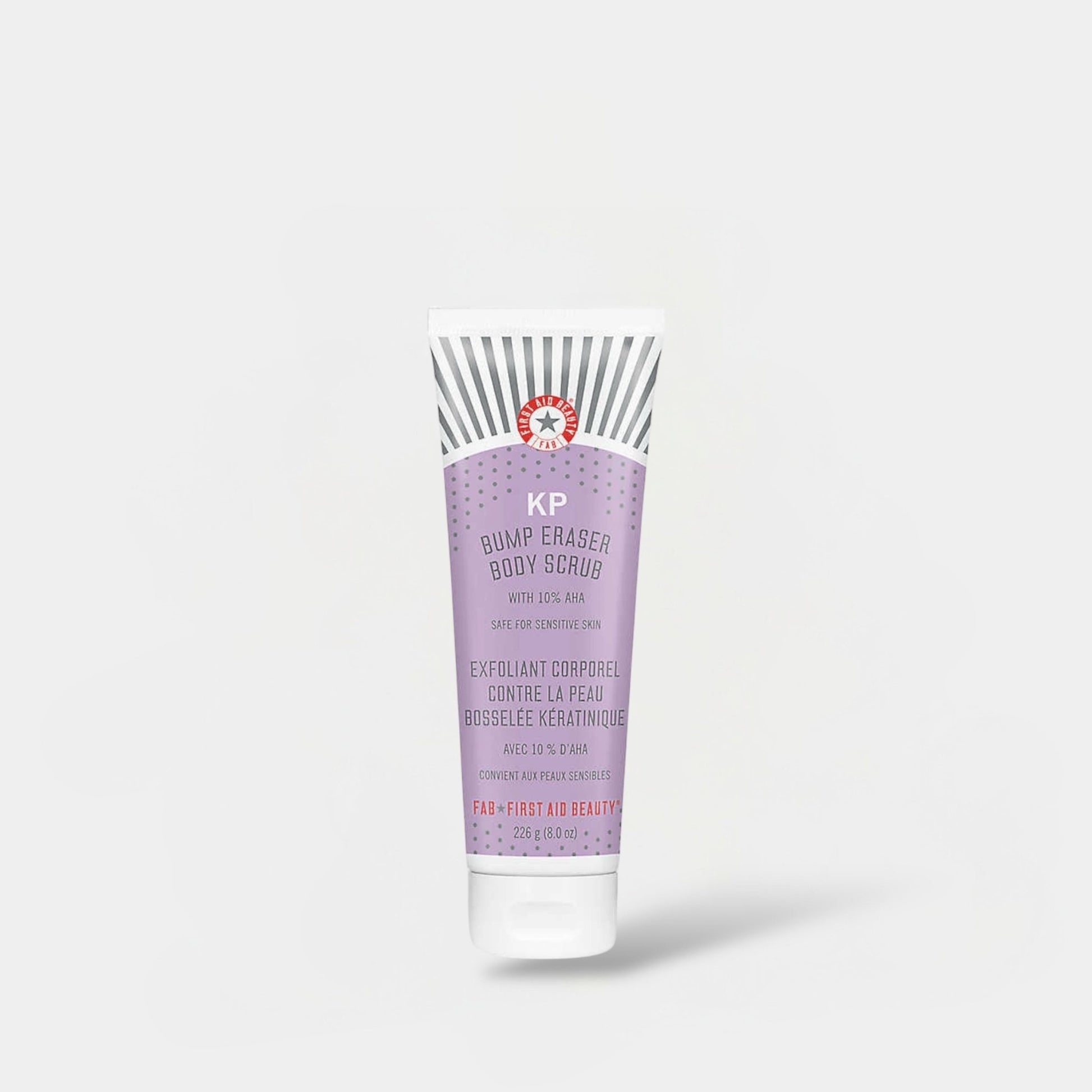 First Aid Beauty KP Bump Eraser Body Scrub with 10% AHA 226g مقشر الجسم لإزالة النتوءات من الإسعافات الأولية للتجميل KP مع 10% من حمض ألفا هيدروكسي - Princess Cosmetics Qatar