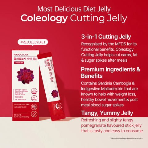 Foodology Caleology Cutting Jelly (10 Sticks) فودولوجي كولولوجي جيلي قطع - Princess Cosmetics Qatar