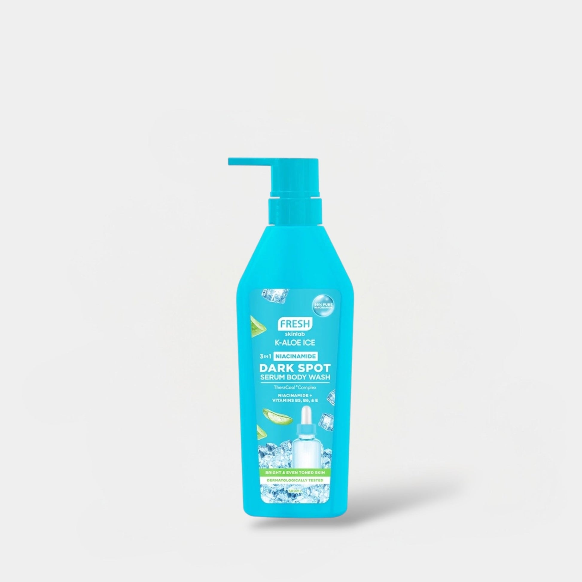 Fresh Skinlab Jeju Aloe Ice 2 - In - 1 Niacinamide Dark Spot Serum Body Wash 500ml غسول الجسم ثلج الصبار الطازج من سكين لاب جيجو 2 في 1 سيروم النياسيناميد للبقع الداكنة - Princess Cosmetics Qatar