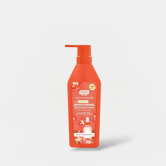 Fresh Skinlab Tomato Glass Skin 3 - In - 1 Brightening Serum Body Wash 500ml غسول الجسم بخلاصة الطماطم والزجاج من فريش سكين لاب، سيروم تفتيح البشرة 3 في 1 - Princess Cosmetics Qatar