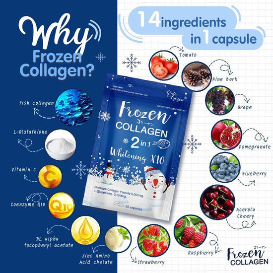 Frozen Collagen Pills (60 Capsules). فروزن حبوب الكولاجين (60 كبسولة) - Princess Cosmetics Qatar