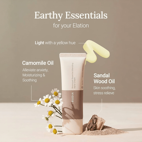 Frudia Re:proust Essential Blending Hand Cream - EARTHY 50g كريم اليدين فروديا ري:بروست الأساسي الممزوج - ترابي - Princess Cosmetics Qatar