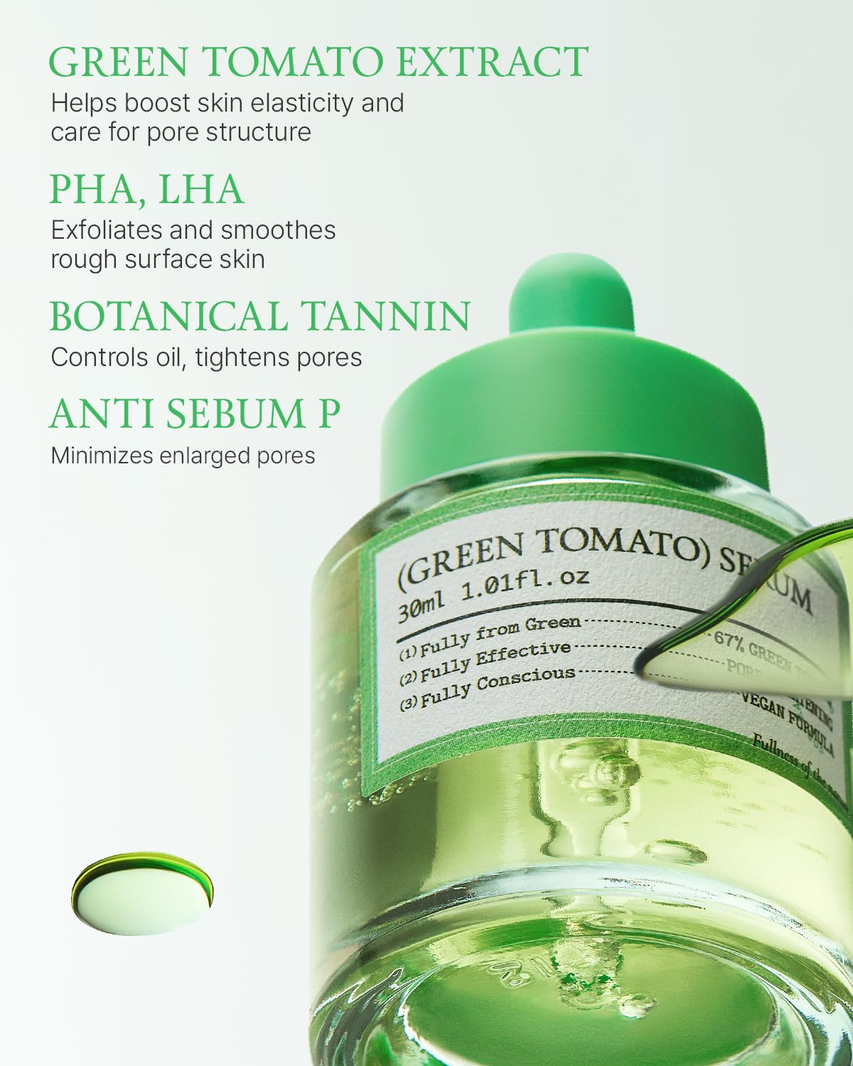 Fully Green Tomato Serum 30ml مصل طماطم أخضر بالكامل - Princess Cosmetics Qatar