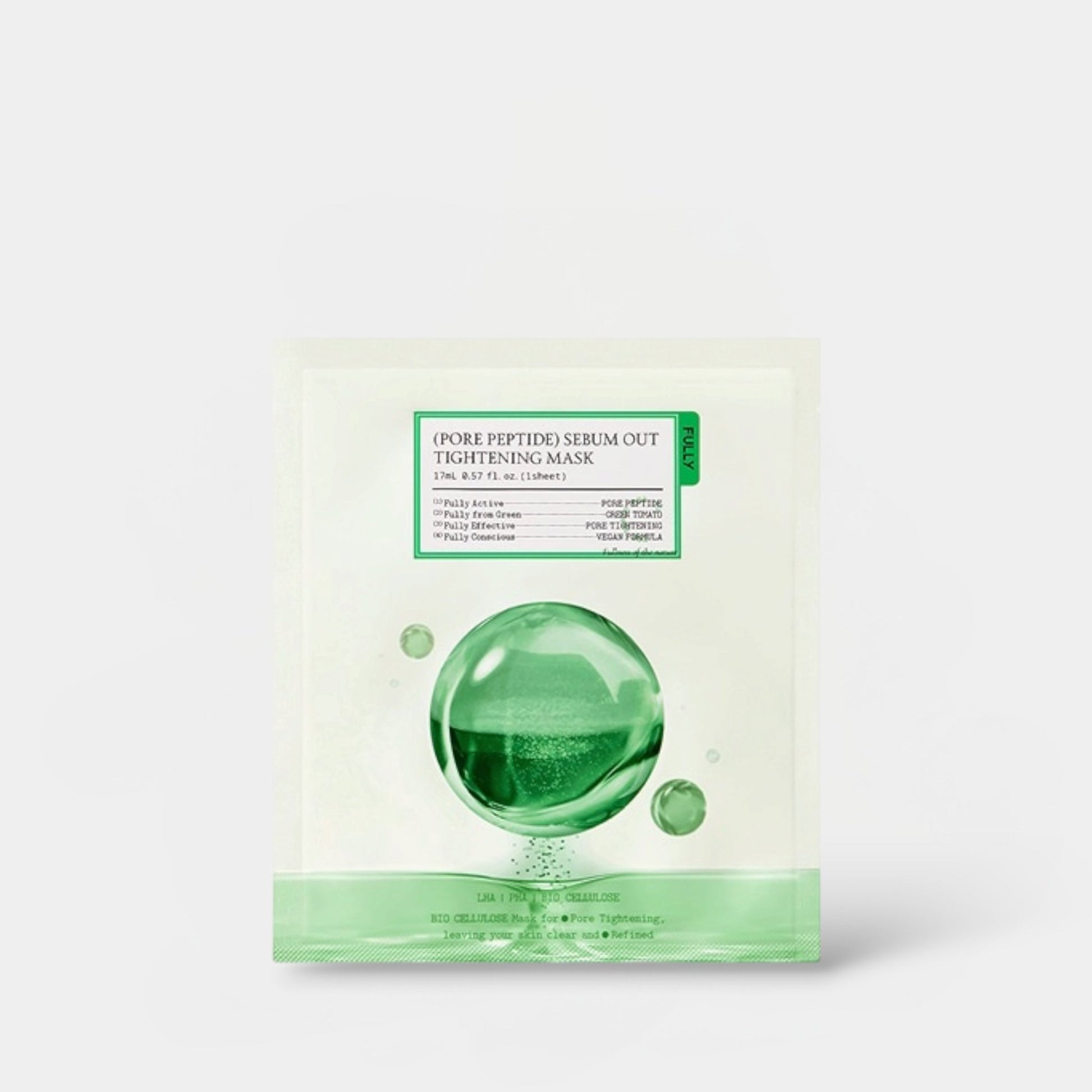 Fully Pore Peptide Sebum Out Tightening Mask (1 Sheet) قناع شد البشرة بالببتيدات لإزالة الدهون من المسام - Princess Cosmetics Qatar