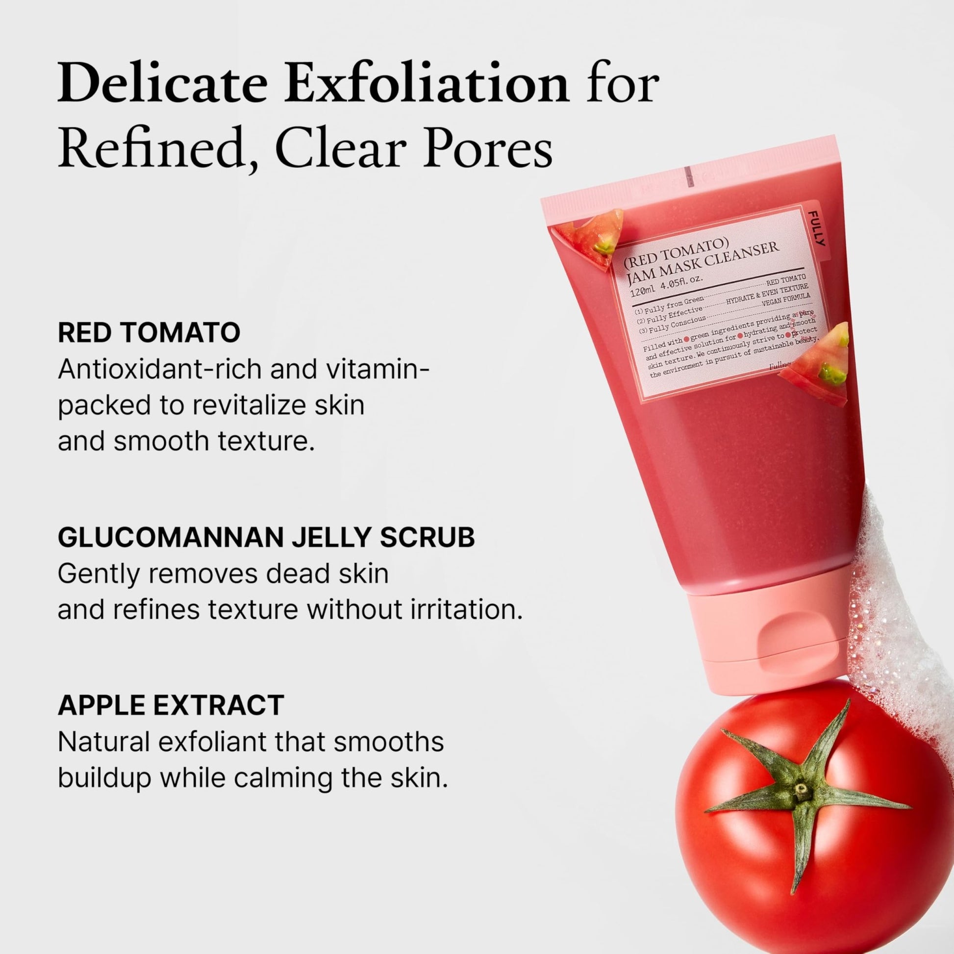 Fully Red Tomato Jam Mask Cleanser قناع تنظيف الوجه بخلاصة مربى الطماطم الحمراء بالكامل - Princess Cosmetics Qatar