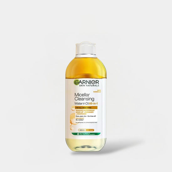 Garnier Micellar Cleansing Water in Oil All - in - 1 400ml غارنييه ميسيلار منظف ومنظف بالزيت الكل في واحد - Princess Cosmetics Qatar