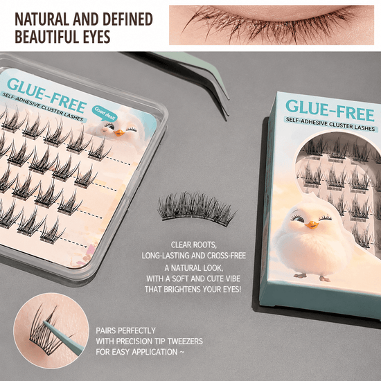 Gege Bear BIRD Glue-Free False Eyelashes رموش صناعية خالية من الغراء من جيجي بير بيرد - Princess Cosmetics Qatar