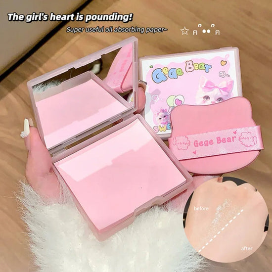 Gege Bear Cute and Cloud Touch Blotting Paper (100 Paper) ورق نشاف لطيف على شكل دب وسحابة من جيجي - Princess Cosmetics Qatar