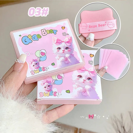 Gege Bear Cute and Cloud Touch Blotting Paper (100 Paper) ورق نشاف لطيف على شكل دب وسحابة من جيجي - Princess Cosmetics Qatar
