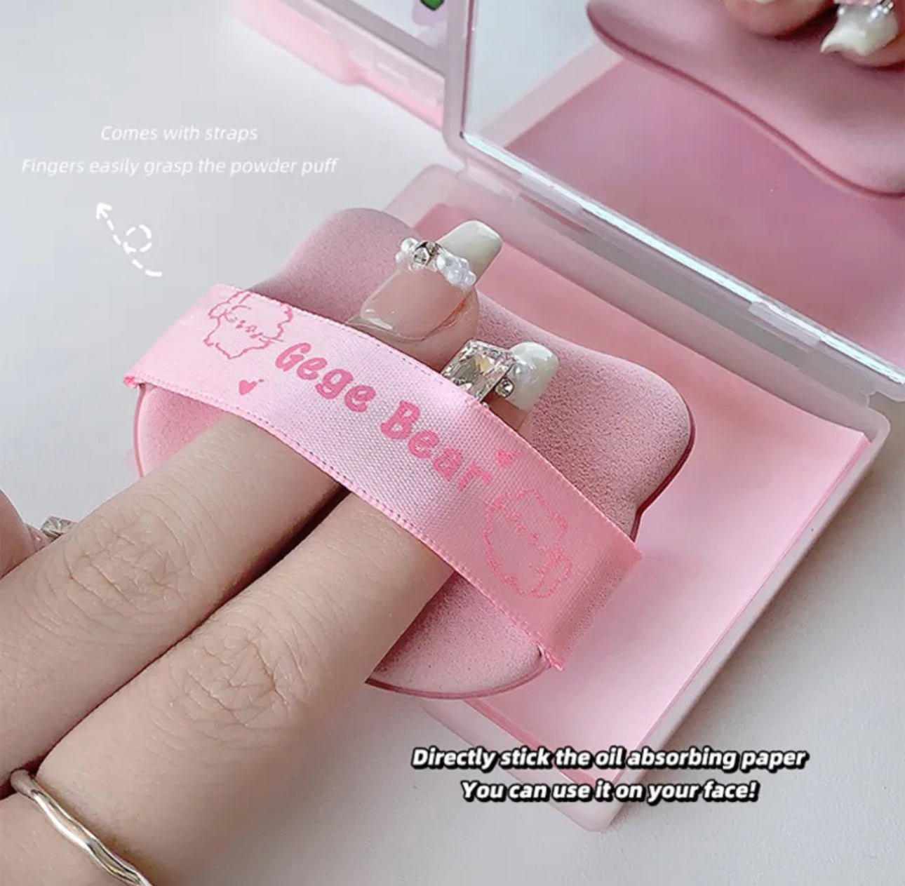 Gege Bear Cute and Cloud Touch Blotting Paper (100 Paper) ورق نشاف لطيف على شكل دب وسحابة من جيجي - Princess Cosmetics Qatar