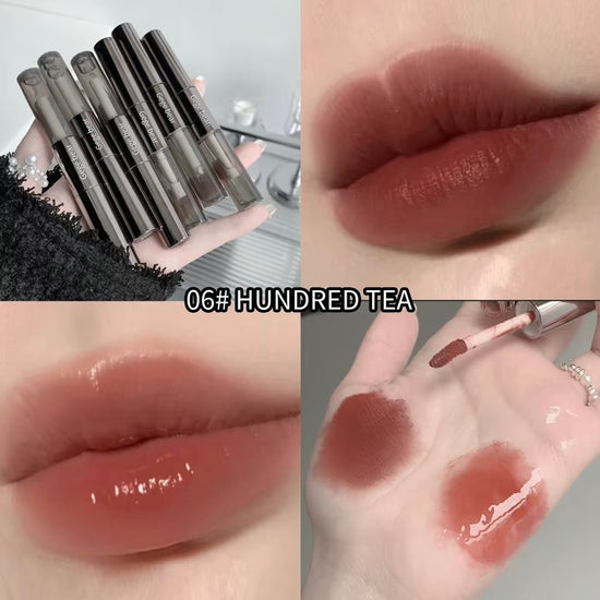 Gege Bear Double - headed Lip Glaze 33g ملمع شفاه مزدوج الرأس من جيجي بير - Princess Cosmetics Qatar