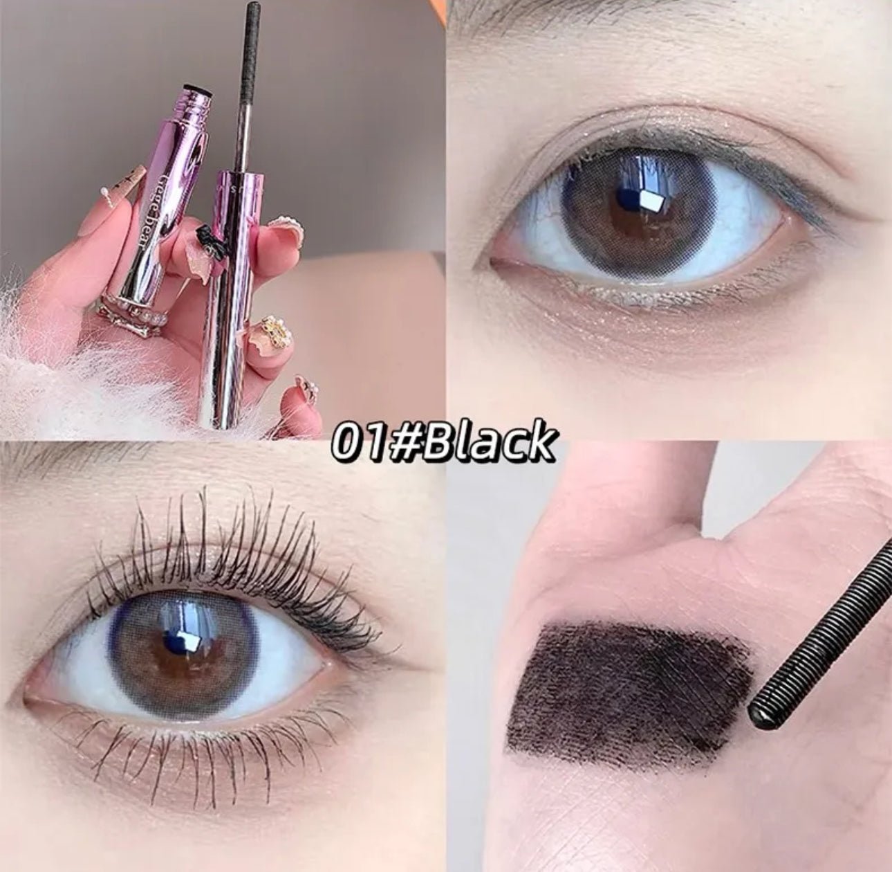 Gege Bear Eye Fiber Warp Voluminous Mascara ماسكارا جيجي بير آي فايبر وارب فوليومانس - Princess Cosmetics Qatar