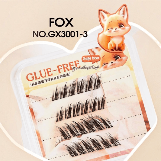 Gege Bear FOX Glue-Free False Eyelashes رموش صناعية خالية من الغراء بتصميم جيجي بير فوكس - Princess Cosmetics Qatar
