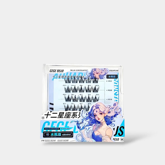 Gege Bear Twelve Constellations Glue Free False Eyelashes - Aquarius رموش صناعية بدون غراء من مجموعة "جيجي بير" المكونة من اثني عشر كوكبة - برج الدلو - Princess Cosmetics Qatar
