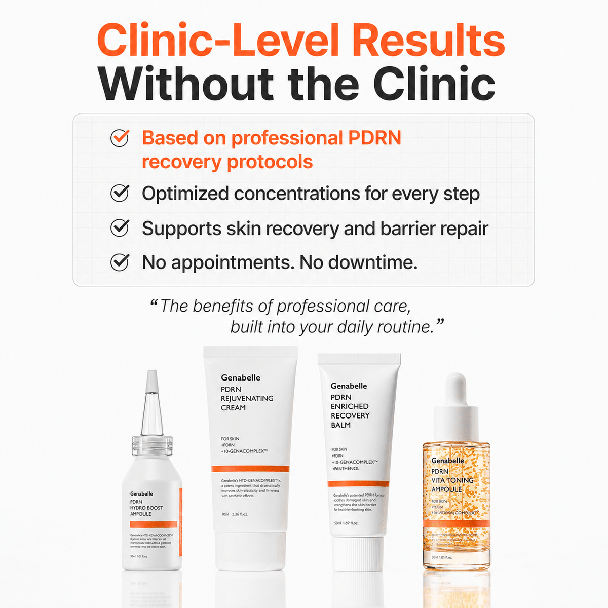 Genabelle Doctor’s Recovery Protocol Kit (4pcs) مجموعة بروتوكول التعافي من جينابل دكتور - Princess Cosmetics Qatar