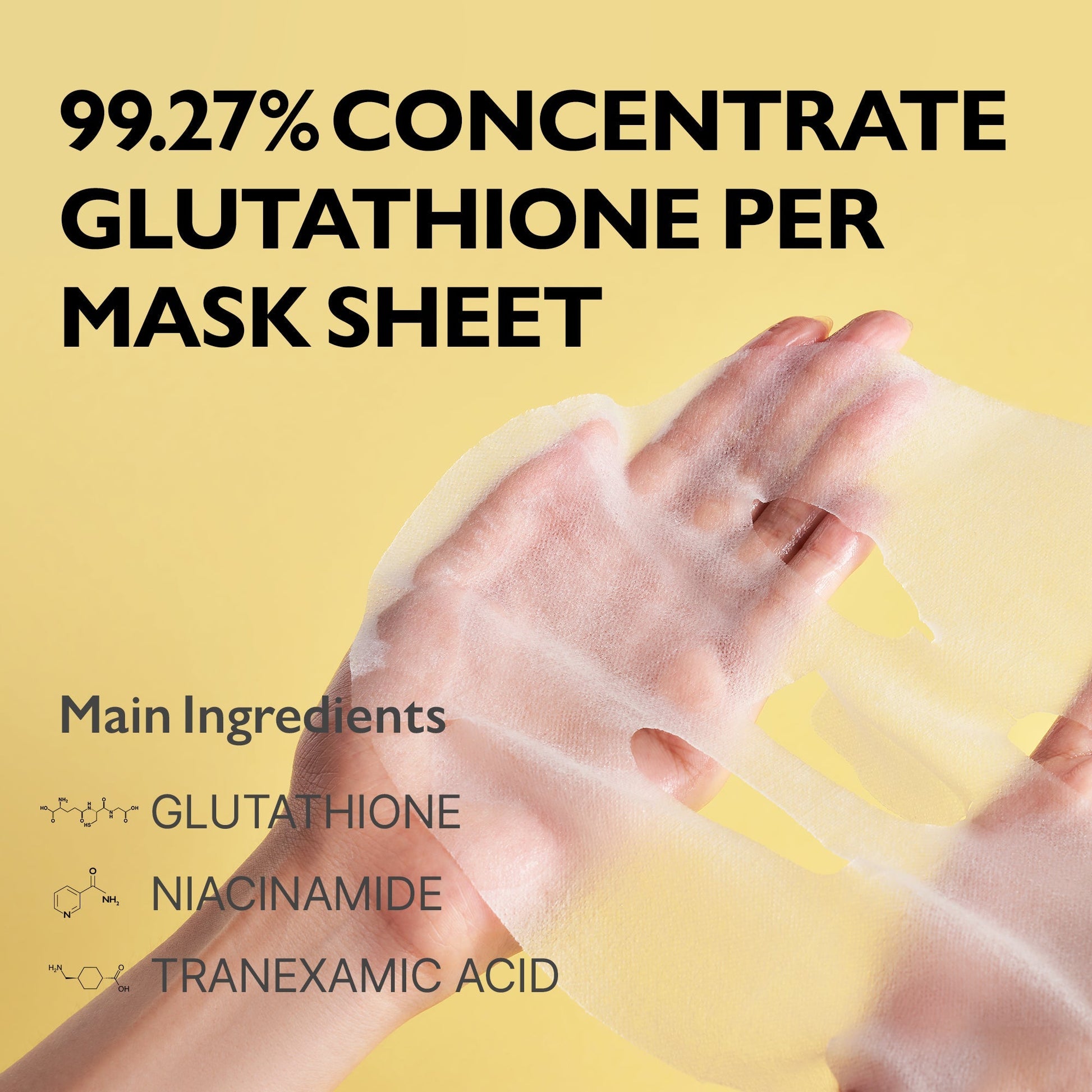 Genabelle Glutathione Brightening Ampoule Mask (1 Sheet) قناع أمبولة الغلوتاثيون لتفتيح البشرة من جينبيل - Princess Cosmetics Qatar