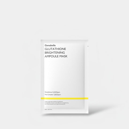 Genabelle Glutathione Brightening Ampoule Mask (1 Sheet) قناع أمبولة الغلوتاثيون لتفتيح البشرة من جينبيل - Princess Cosmetics Qatar