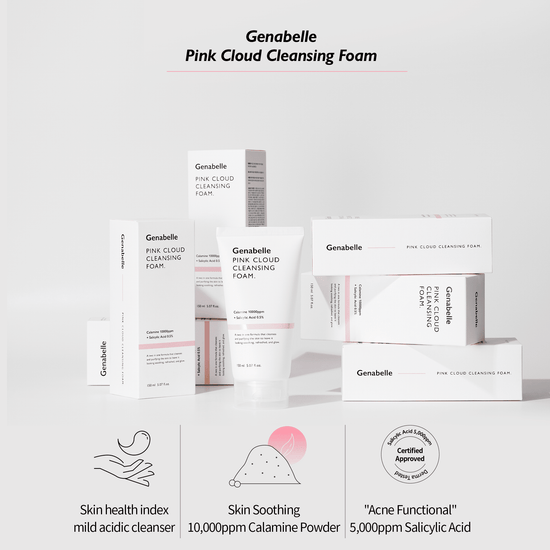 Genabelle Pink Cloud Cleansing Foam 150ml غسول جينابل بينك كلاود الرغوي - Princess Cosmetics Qatar