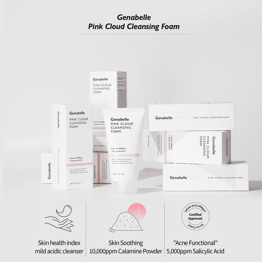 Genabelle Pink Cloud Cleansing Foam 150ml غسول جينابل بينك كلاود الرغوي - Princess Cosmetics Qatar
