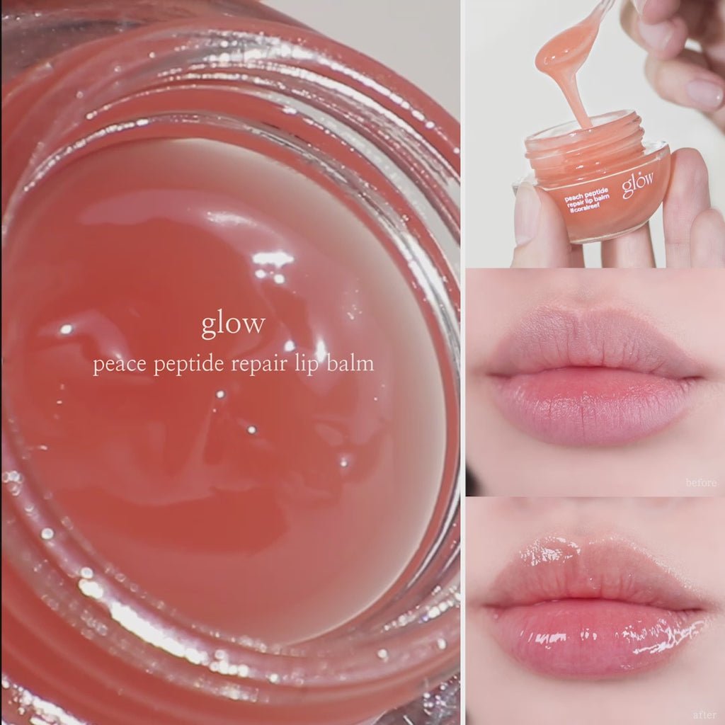 Glow Peach Peptide Repair Lip Balm (3 Types) - EXPIRY: 11/2025. مرطب الشفاه المتوهج بالخوخ الببتيد (3 أنواع) - Princess Cosmetics Qatar