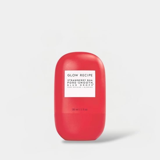 Glow Recipe Strawberry BHA Pore - Smooth Blur Drops 30ml جلـو ريسيب ستروبيري بي إتش إيه بُور - سموث بلور دروبس - Princess Cosmetics Qatar