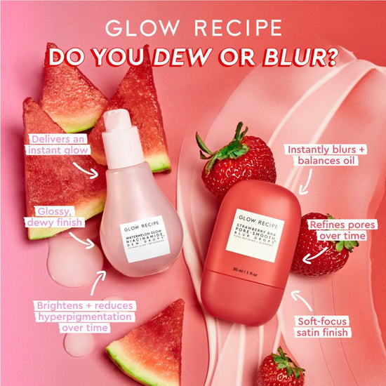 Glow Recipe Strawberry BHA Pore - Smooth Blur Drops 30ml. توهج وصفة الفراولة BHA قطرات طمس المسام 30 مل - Princess Cosmetics Qatar