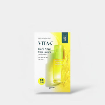 Goodal Green Tangerine Vita C Dark Spot Care Serum Mask (1 Sheet) جودال جرين اليوسفي فيتا سي قناع مصل العناية بالبقع الداكنة - Princess Cosmetics Qatar