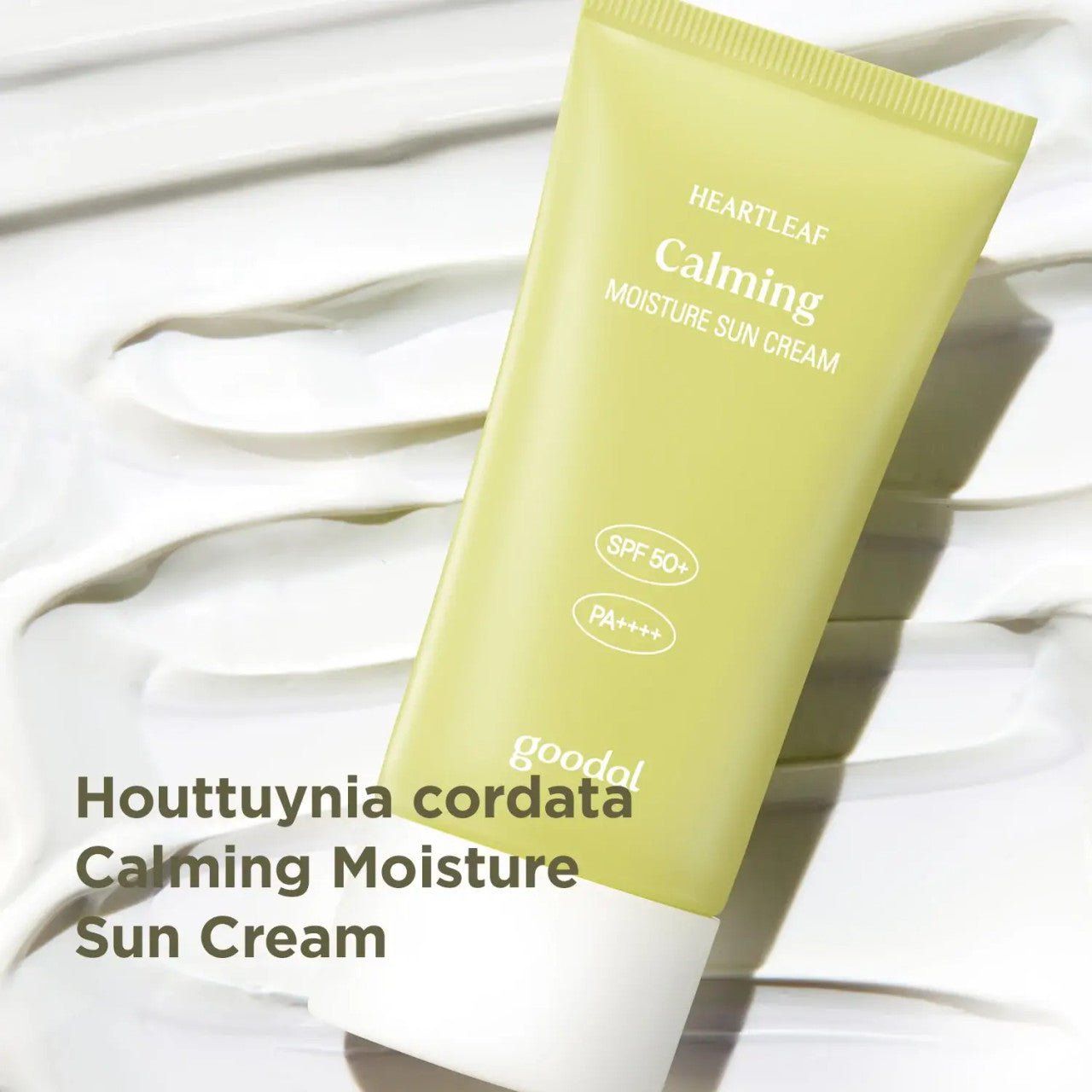 Goodal Houttuynia Cordata Calming Moisture Sun Cream 50ml جودال حوتوينيا كورداتا كريم الشمس المرطب المهدئ - EXPIRY: 2025 - 12 - 07 - Princess Cosmetics Qatar