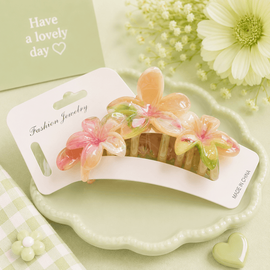 Green Marble Clips مشابك رخامية خضراء - Princess Cosmetics Qatar