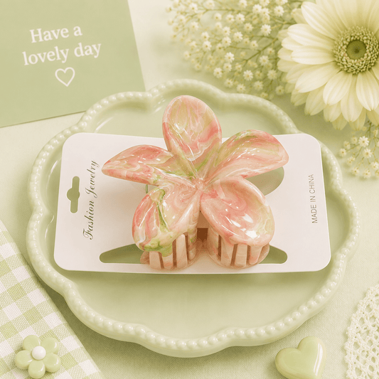 Green Marble Clips مشابك رخامية خضراء - Princess Cosmetics Qatar
