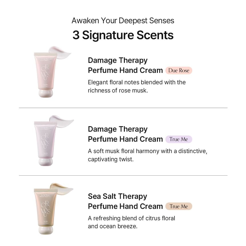 GROWUS Damage Therapy Perfume Hand Cream 50ml كريم اليدين المعطر لعلاج تلف الجلد من GROWUS - Princess Cosmetics Qatar