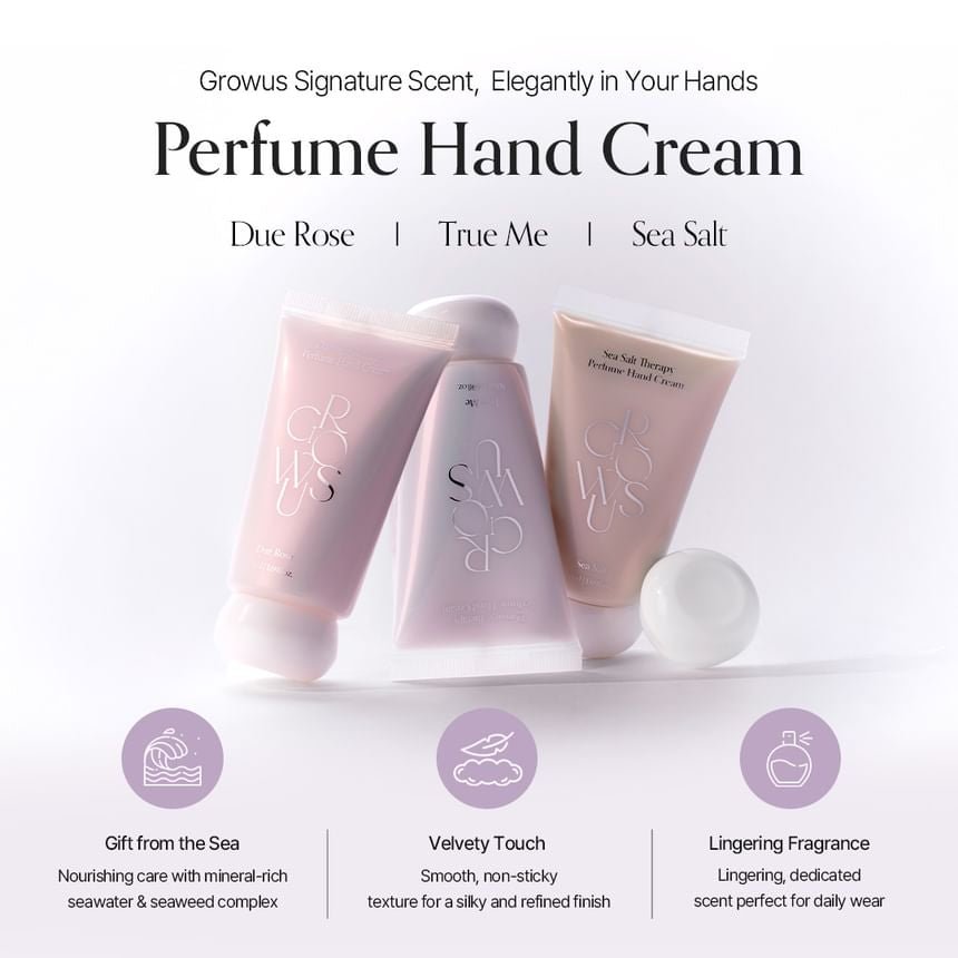 GROWUS Damage Therapy Perfume Hand Cream 50ml كريم اليدين المعطر لعلاج تلف الجلد من GROWUS - Princess Cosmetics Qatar