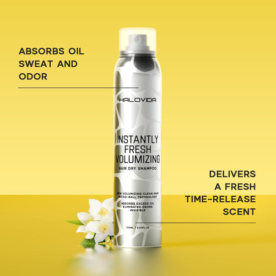Halovida Instantly Fresh Volumizing Hair Dry Shampoo شامبو هالوفيدا الجاف لتكثيف الشعر وانتعاشه الفوري - Princess Cosmetics Qatar