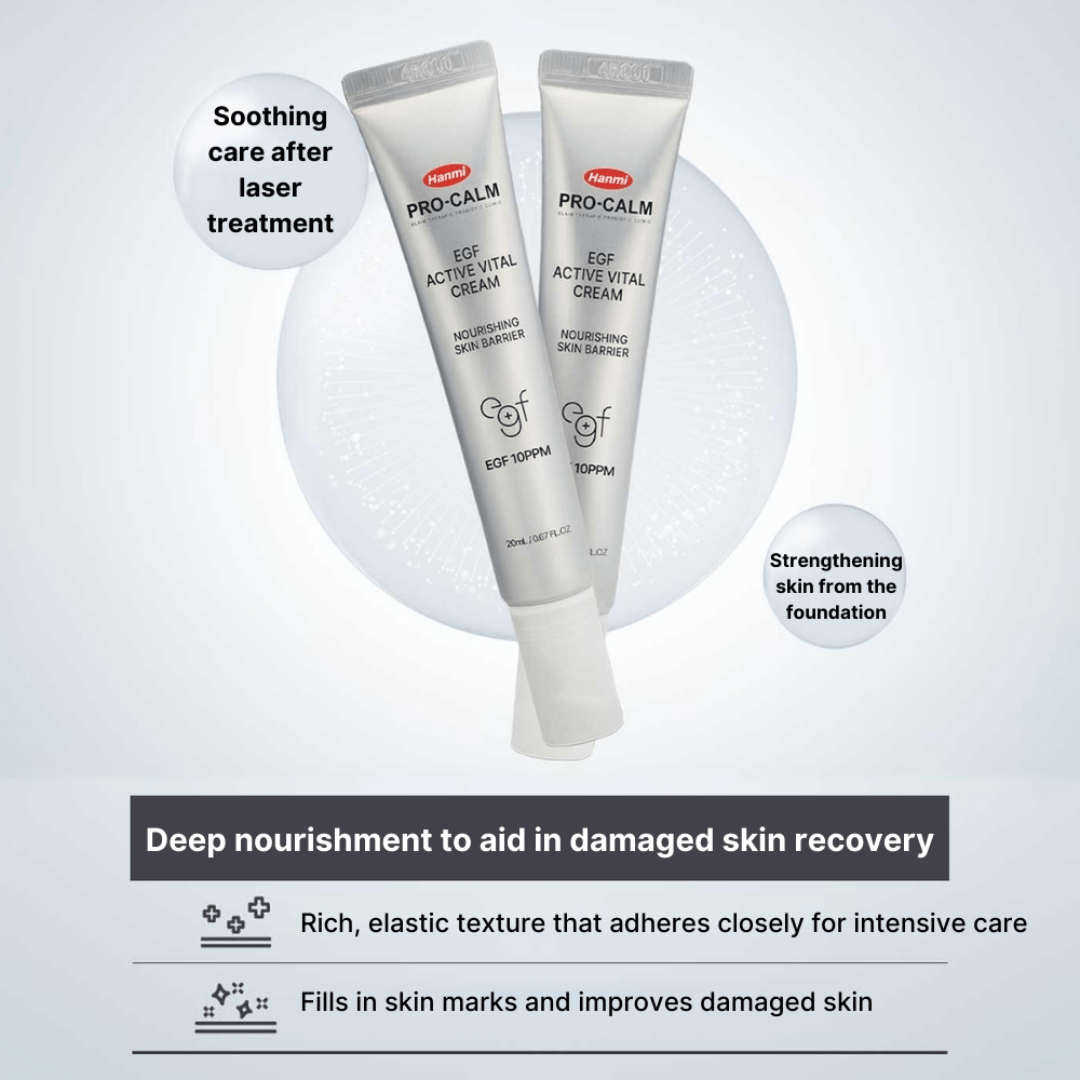 Hanmi Pro - Calm EGF Active Vital Cream 20ml كريم هانمي برو - كالم إي جي إف النشط الحيوي - Princess Cosmetics Qatar