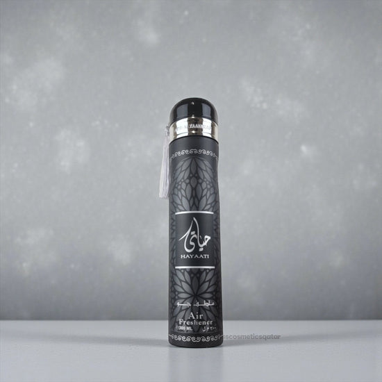 Hayaati Black Air Freshener 300ml معطر جو حياة الأسود - Princess Cosmetics Qatar