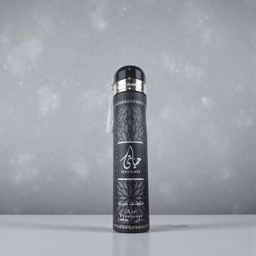 Hayaati Black Air Freshener 300ml معطر جو حياة الأسود - Princess Cosmetics Qatar