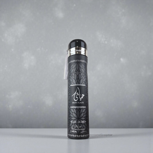 Hayaati Black Air Freshener 300ml معطر جو حياة الأسود - Princess Cosmetics Qatar
